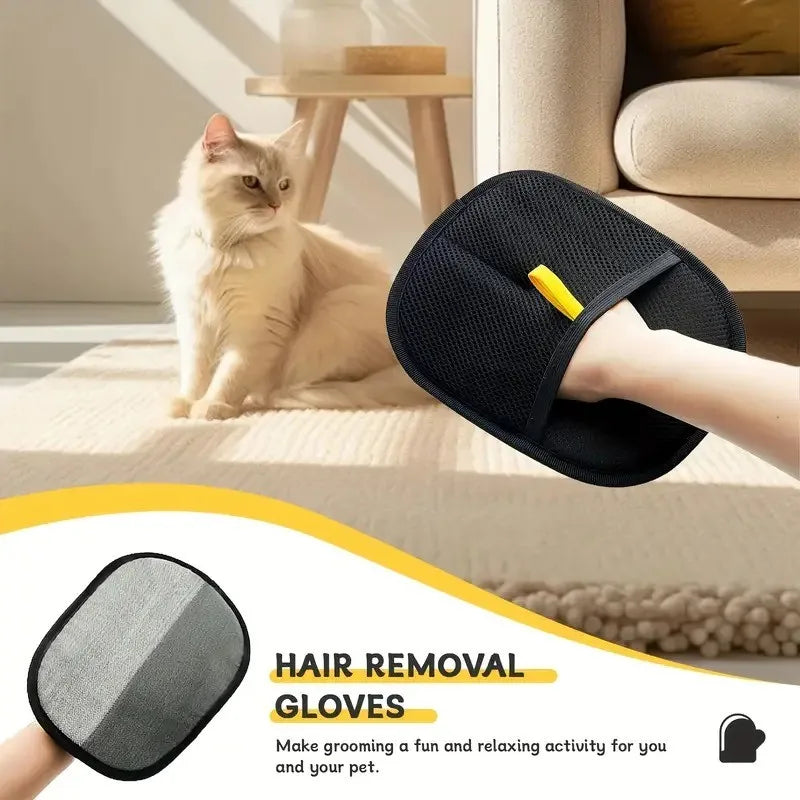 Furgone Duo Gloves – Double-Sided Electrostatic Pet Hair Removal & Grooming Gloves