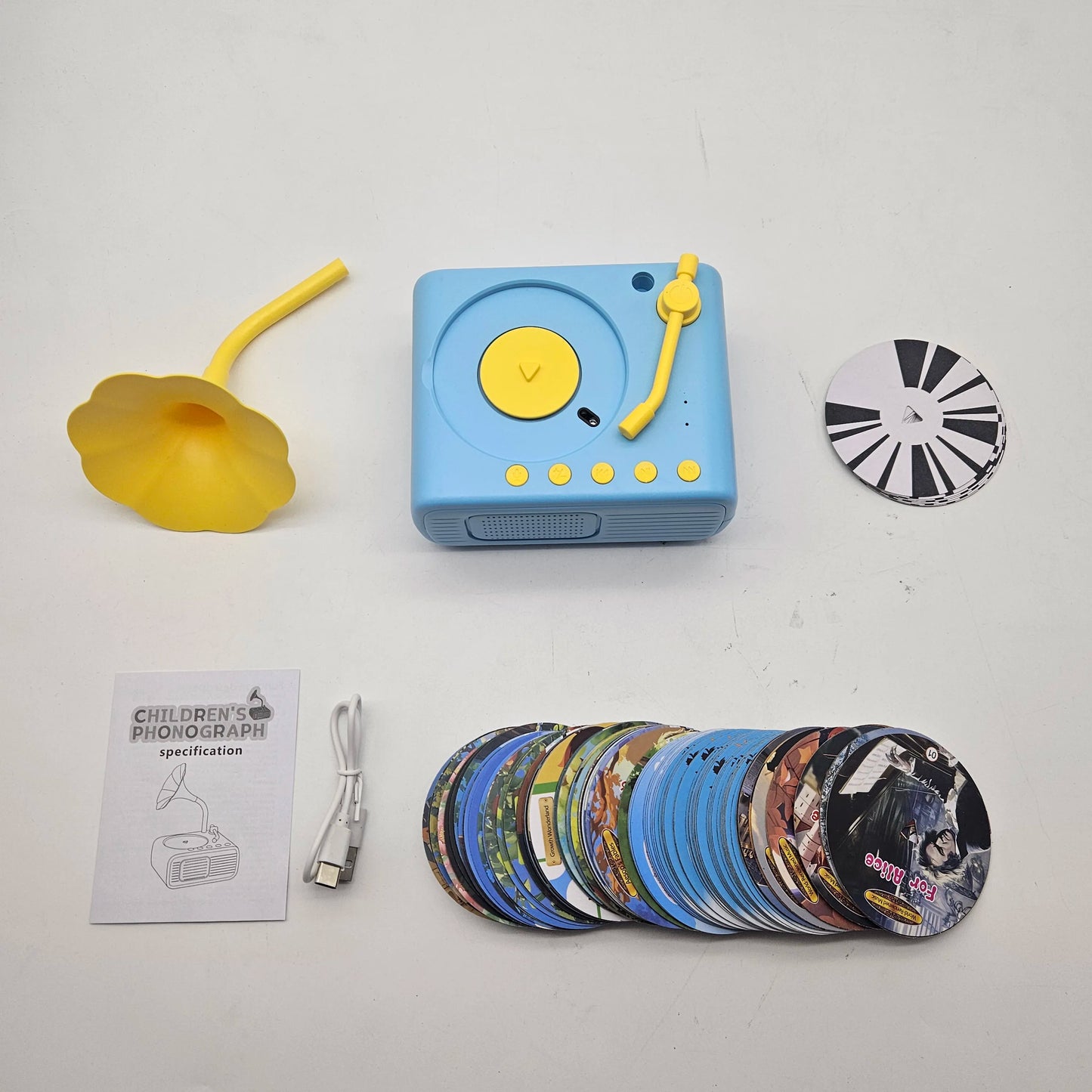 Storytunes Junior – Children’S Phonograph Music & Story Player with 96 Learning Cards